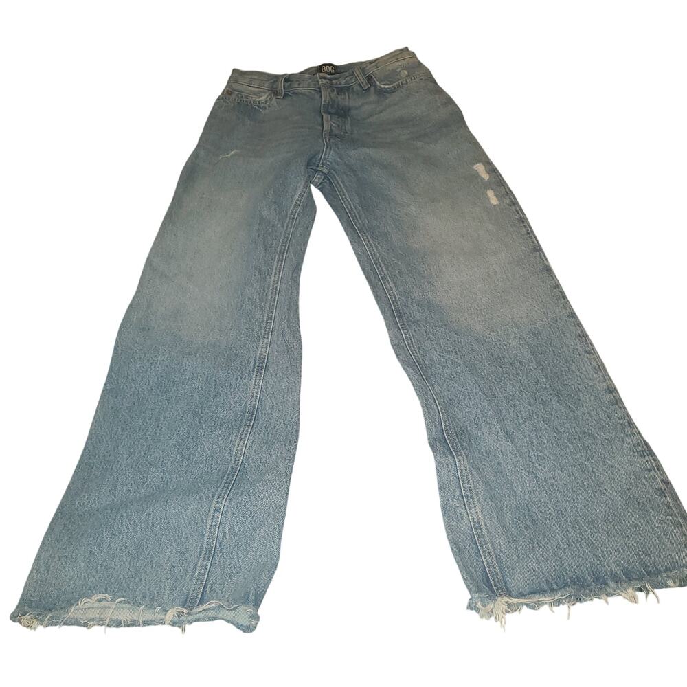 UO BDG (26x27) Vintage Wide High Rise Jeans Skater Distressed Stiff Button Fly